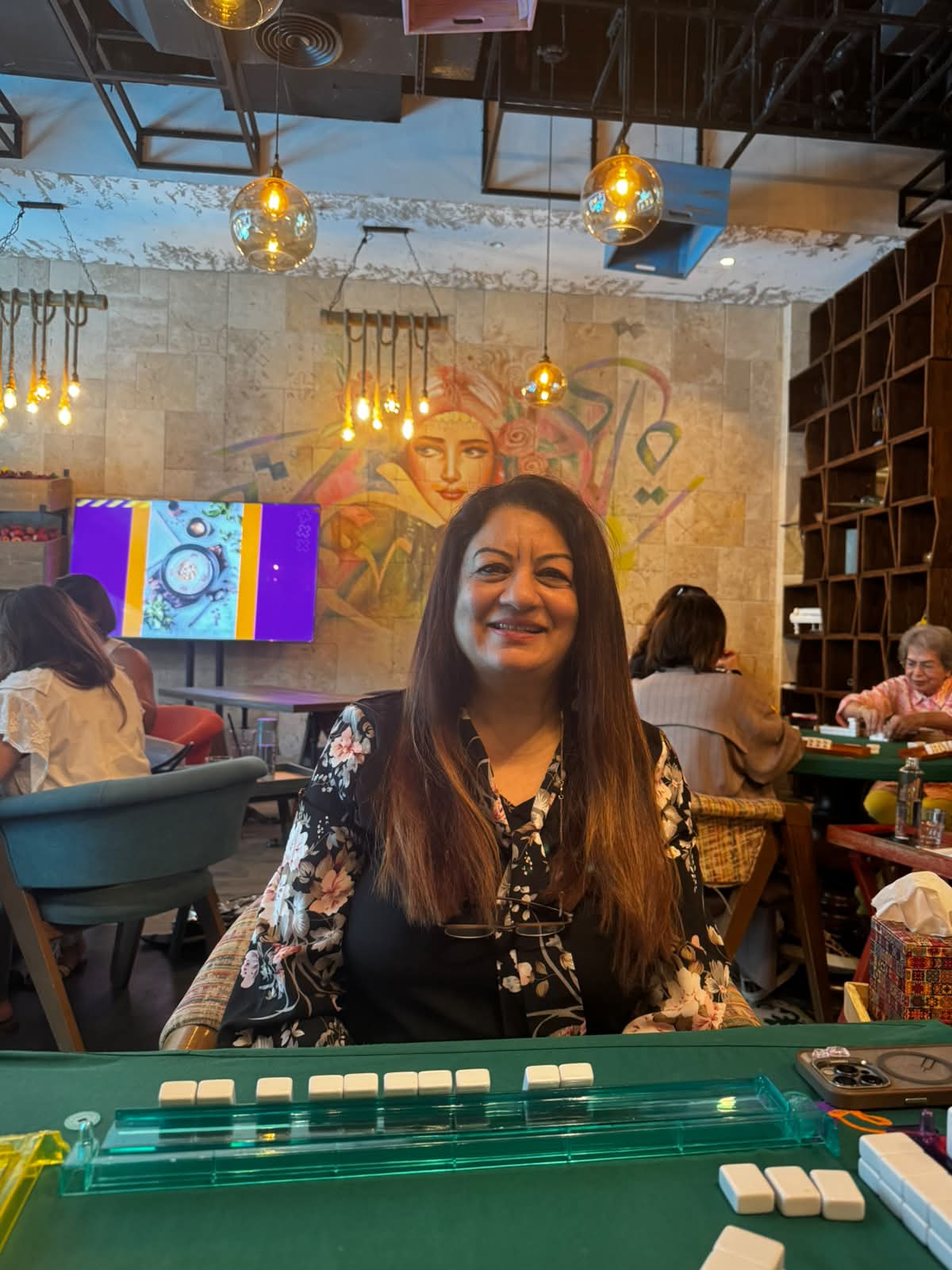 Neha Bali at a Mahjong table in Dubai