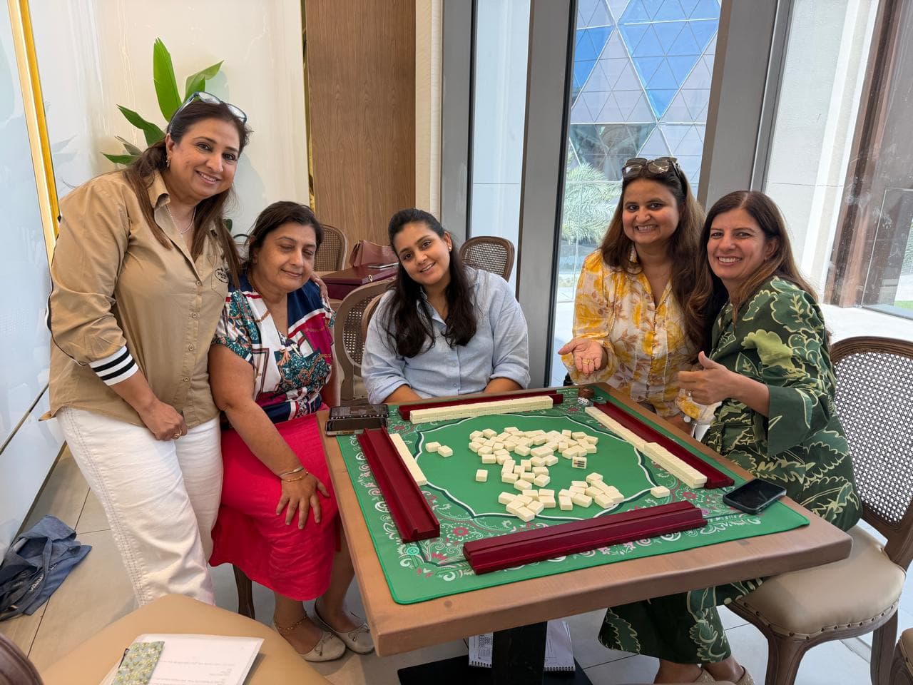 Mahjong regulars table session in Dubai